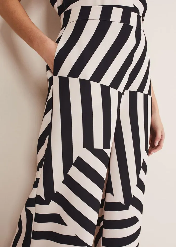 Phase Eight Trousers Phillis Striped Wide Leg Trousers Blackpink 8211 Women