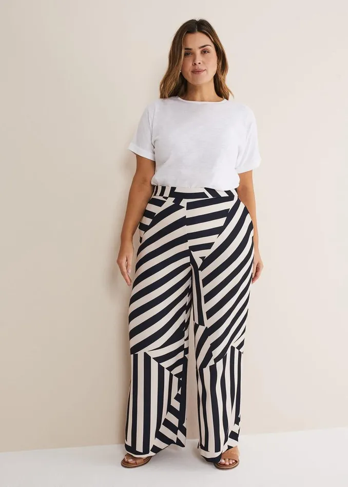 Phase Eight Trousers Phillis Striped Wide Leg Trousers Blackpink 8211 Women