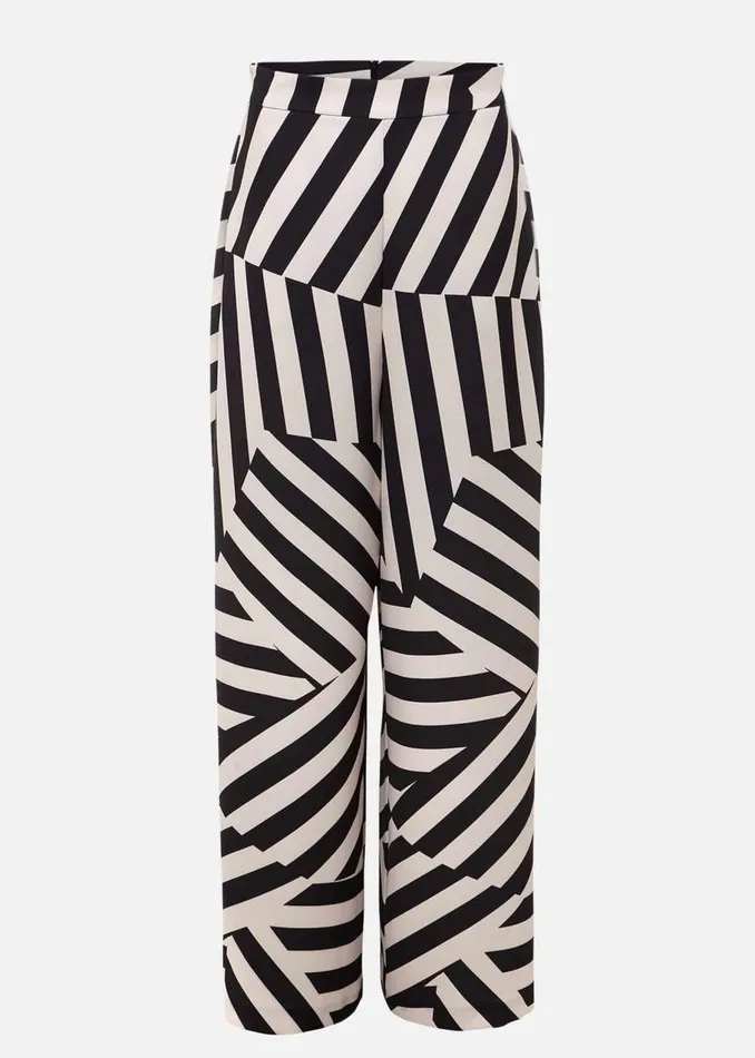 Phase Eight Trousers Phillis Striped Wide Leg Trousers Blackpink 8211 Women