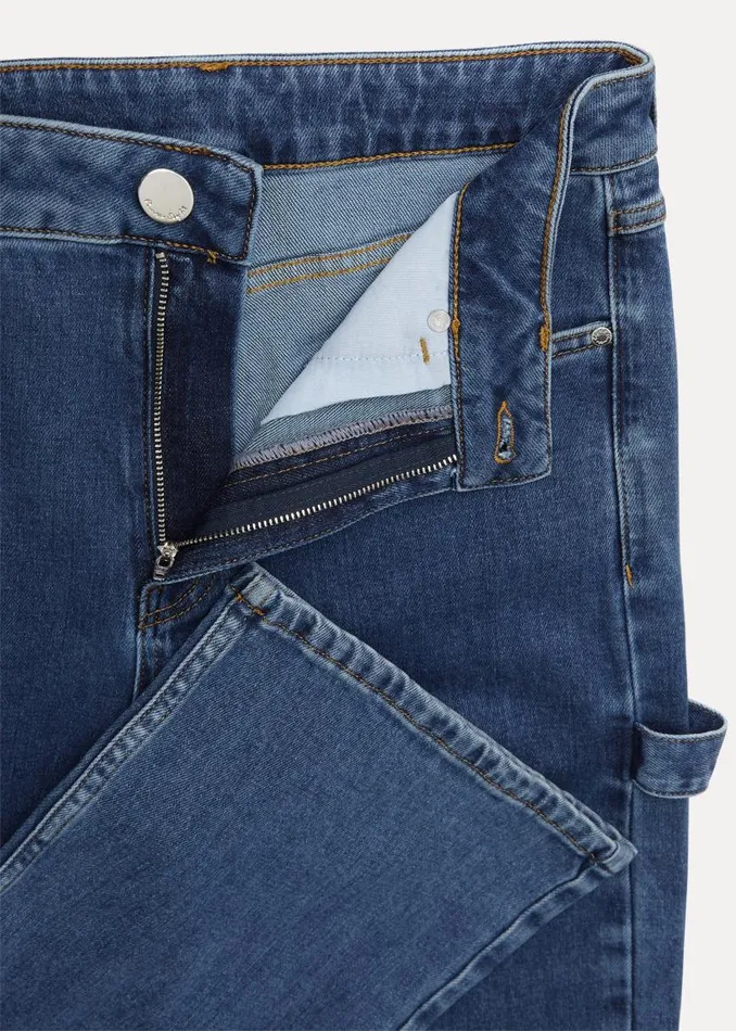 Phase Eight Trousers Scout Cargo Wide Leg Jeans Mid Blue 8211 Women