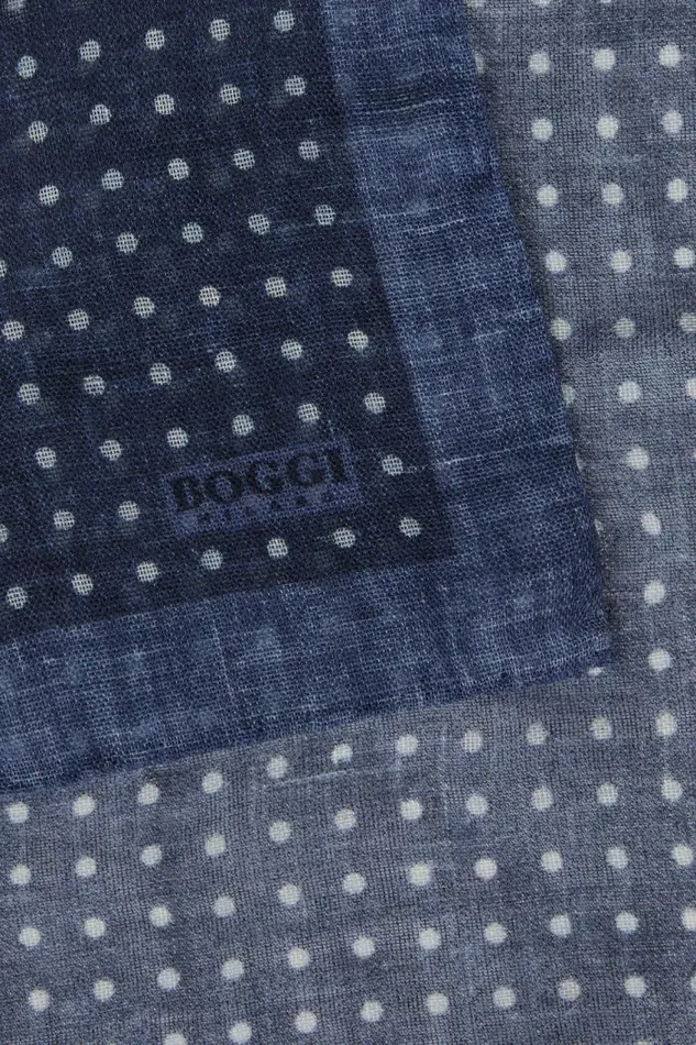 Pocket Squares Men Boggi Milano Polka Dot Pocket Square In Wool Navy Blue Pocket Squares Men Boggi Milano Polka Dot Pocket Square In Wool Navy Blue