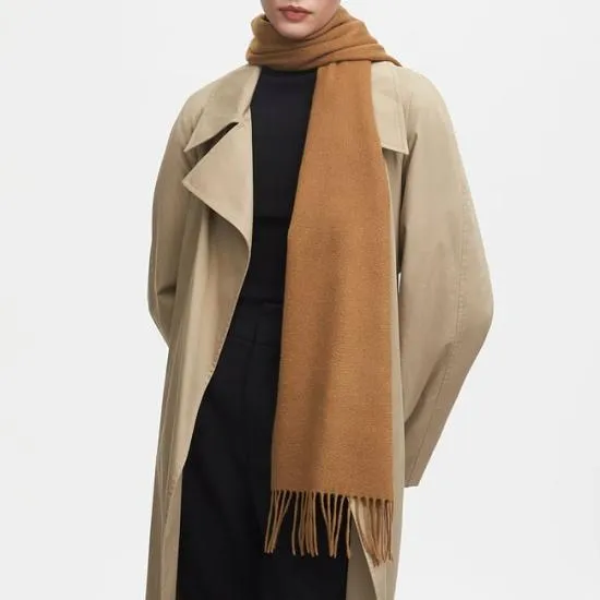 Pure Cashmere Scarf Tan Cashmere WomenMen Aspinal Of London Gloves and Scarves
