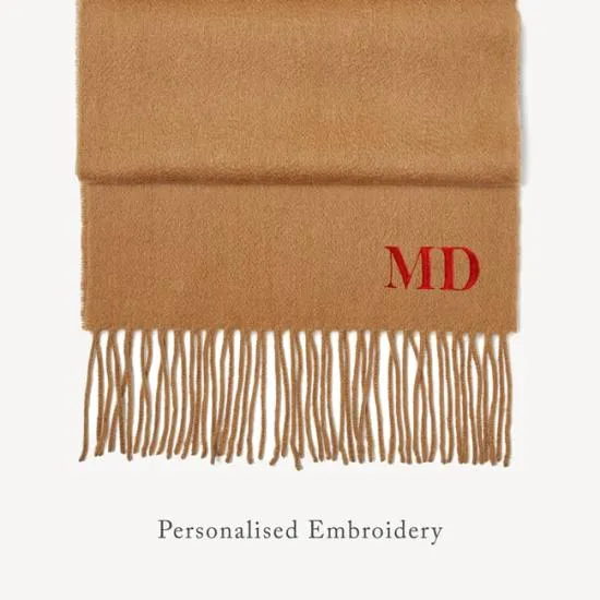 Pure Cashmere Scarf Tan Cashmere WomenMen Aspinal Of London Gloves and Scarves