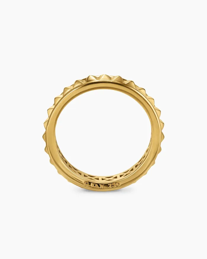 Pyramid Band Ring In 18K Yellow Gold 4mm Women David Yurman Band Pyramid Band Ring In 18K Yellow Gold 4mm Women David Yurman Band