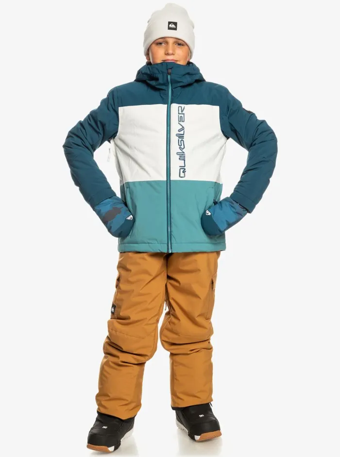 Quiksilver 816 Side Hit Technical Snow Jacket Brittany Blue Boys Snow Jackets