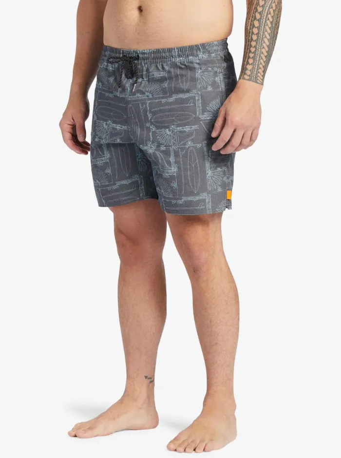 Quiksilver Longboard Volley 17034 Elastic Waist Shorts Black Longboard MensWaterman Elastic Waist Quiksilver Longboard Volley 17034 Elastic Waist Shorts Black Longboard MensWaterman Elastic Waist