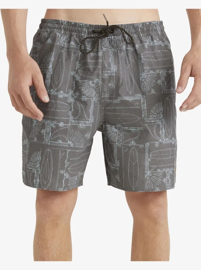 Quiksilver Longboard Volley 17034 Elastic Waist Shorts Black Longboard MensWaterman Elastic Waist Quiksilver Longboard Volley 17034 Elastic Waist Shorts Black Longboard MensWaterman Elastic Waist