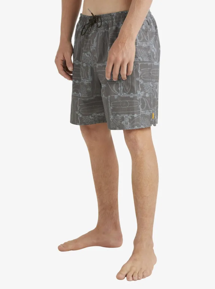 Quiksilver Longboard Volley 17034 Elastic Waist Shorts Black Longboard MensWaterman Elastic Waist Quiksilver Longboard Volley 17034 Elastic Waist Shorts Black Longboard MensWaterman Elastic Waist