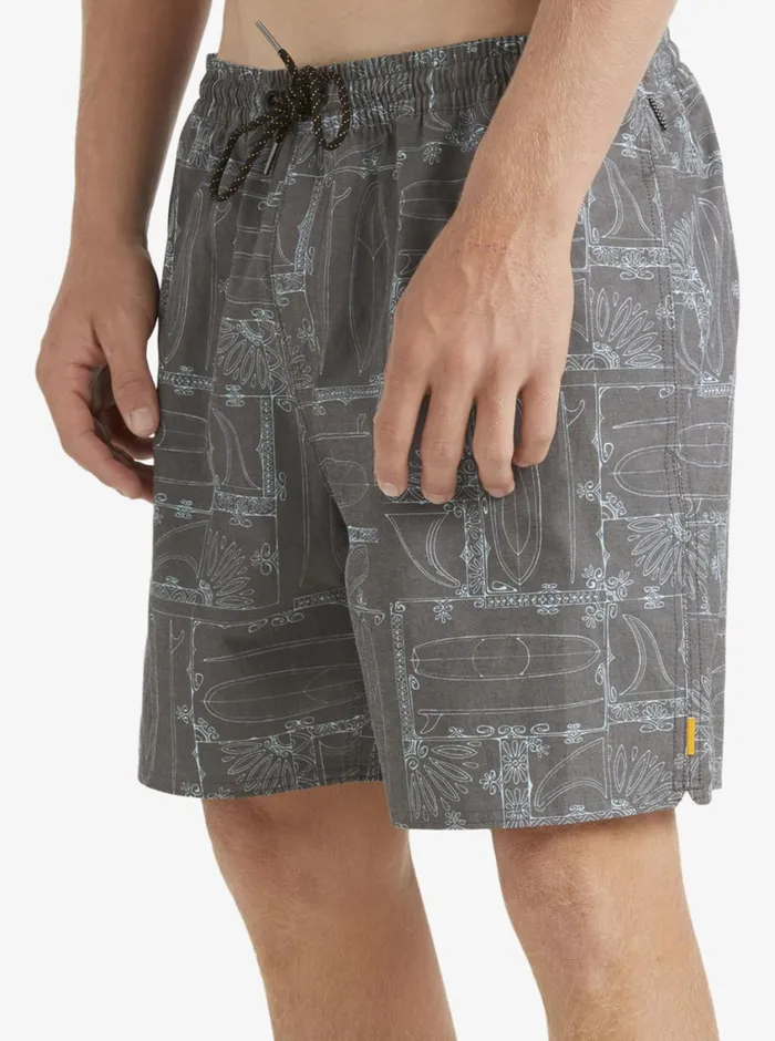 Quiksilver Longboard Volley 17034 Elastic Waist Shorts Black Longboard MensWaterman Elastic Waist Quiksilver Longboard Volley 17034 Elastic Waist Shorts Black Longboard MensWaterman Elastic Waist