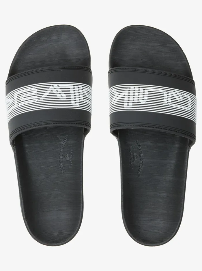 Quiksilver Rivi Wordmark Slides Black 3 Mens Sandals Quiksilver Rivi Wordmark Slides Black 3 Mens Sandals