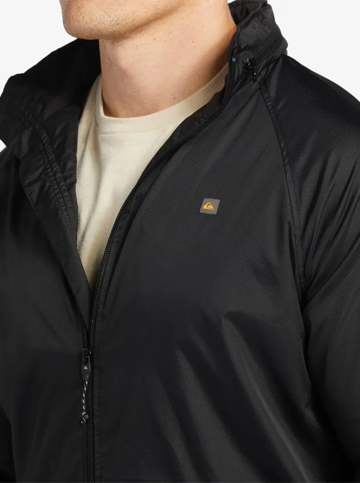 Quiksilver Shell Shock WaterResistant Lightweight Mini Ripstop Windbreaker Black MensWaterman Jackets and Sweatshirts Quiksilver Shell Shock WaterResistant Lightweight Mini Ripstop Windbreaker Black MensWaterman Jackets and Sweatshirts