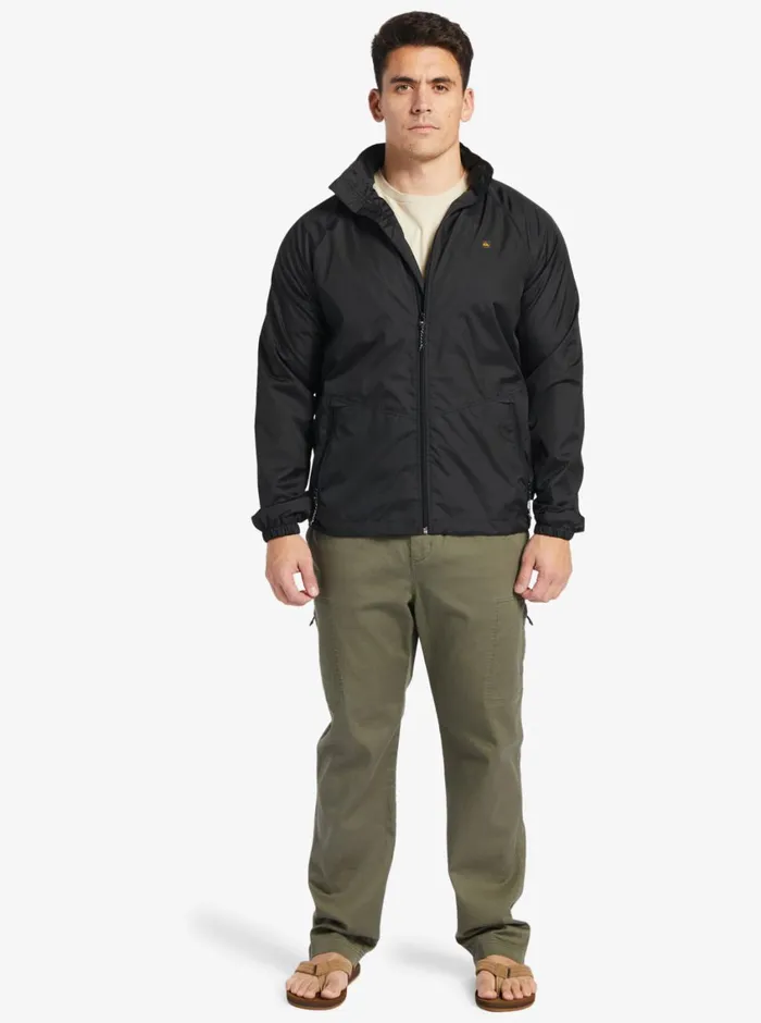 Quiksilver Shell Shock WaterResistant Lightweight Mini Ripstop Windbreaker Black MensWaterman Jackets and Sweatshirts Quiksilver Shell Shock WaterResistant Lightweight Mini Ripstop Windbreaker Black MensWaterman Jackets and Sweatshirts