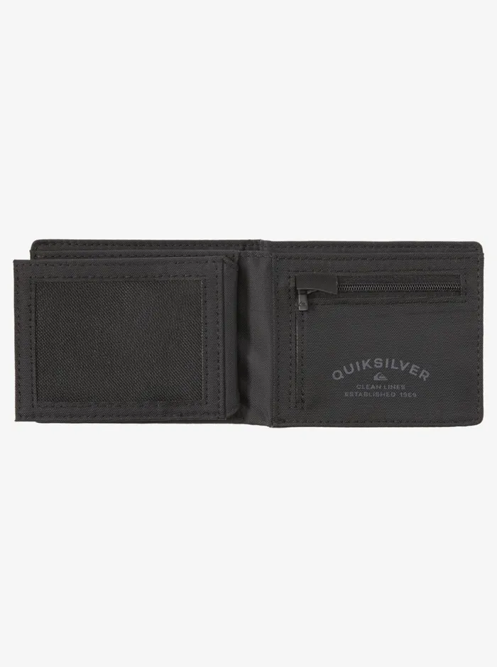 Quiksilver Stitchy TriFold Wallet Black Black Mens Other Accessories Quiksilver Stitchy TriFold Wallet Black Black Mens Other Accessories