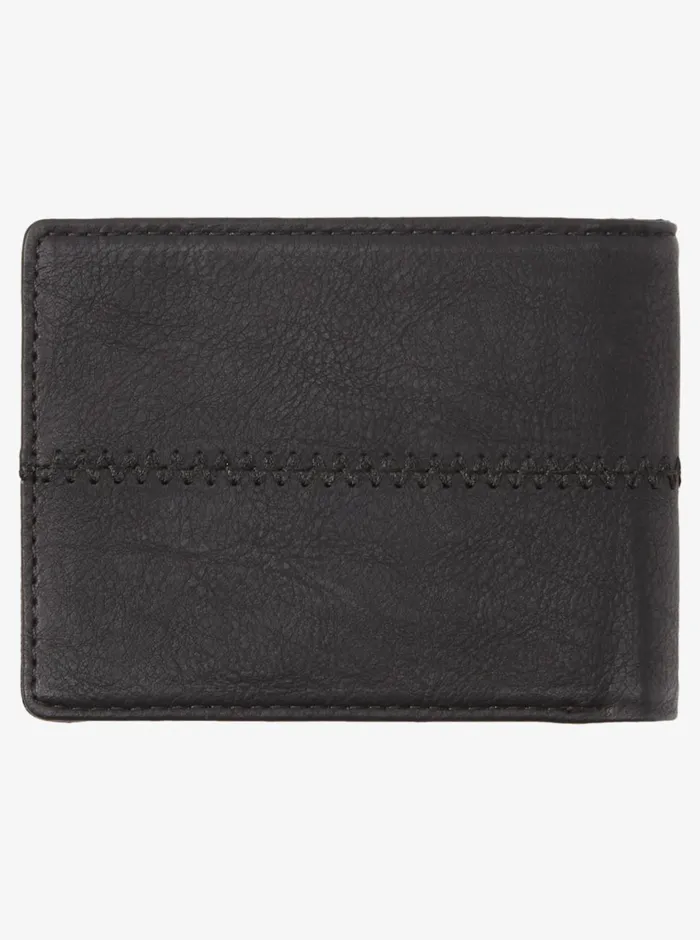 Quiksilver Stitchy TriFold Wallet Black Black Mens Other Accessories Quiksilver Stitchy TriFold Wallet Black Black Mens Other Accessories