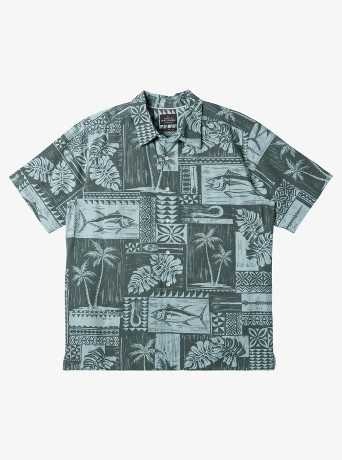 Quiksilver Tuna Palm Woven Shirt Seaweed Tuna Palms Woven MensWaterman Shirts and Polos Quiksilver Tuna Palm Woven Shirt Seaweed Tuna Palms Woven MensWaterman Shirts and Polos