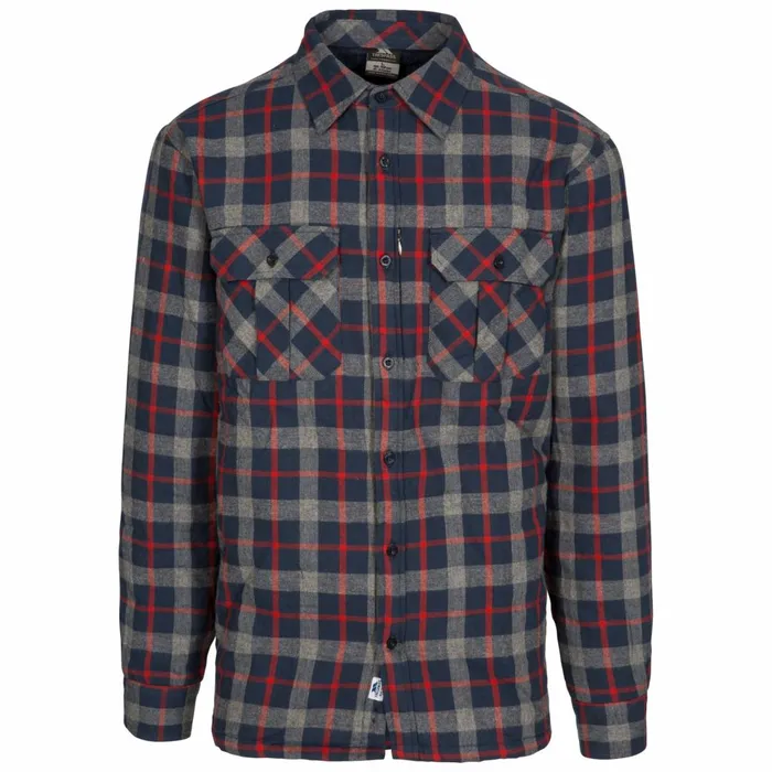 Rapeseed Fleece Lined Checked Shirt Navy Check Men Trespass Fleeces