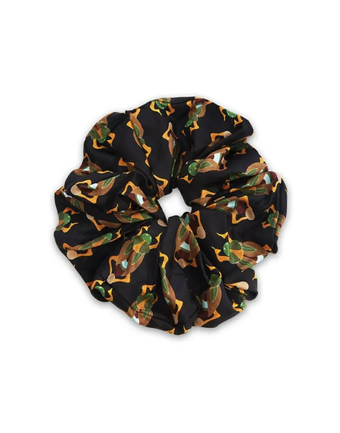 Ready To Wear Hair Accessories La Double J Giga Scrunchie Scarab Black