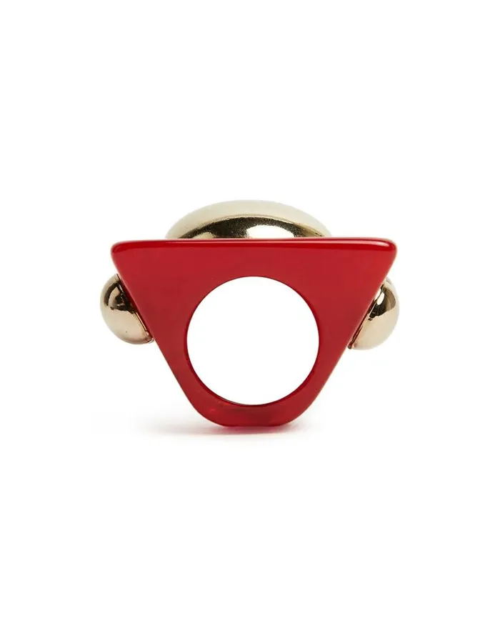 Ready To Wear Jewelry La Double J Hathor Square Ring Red