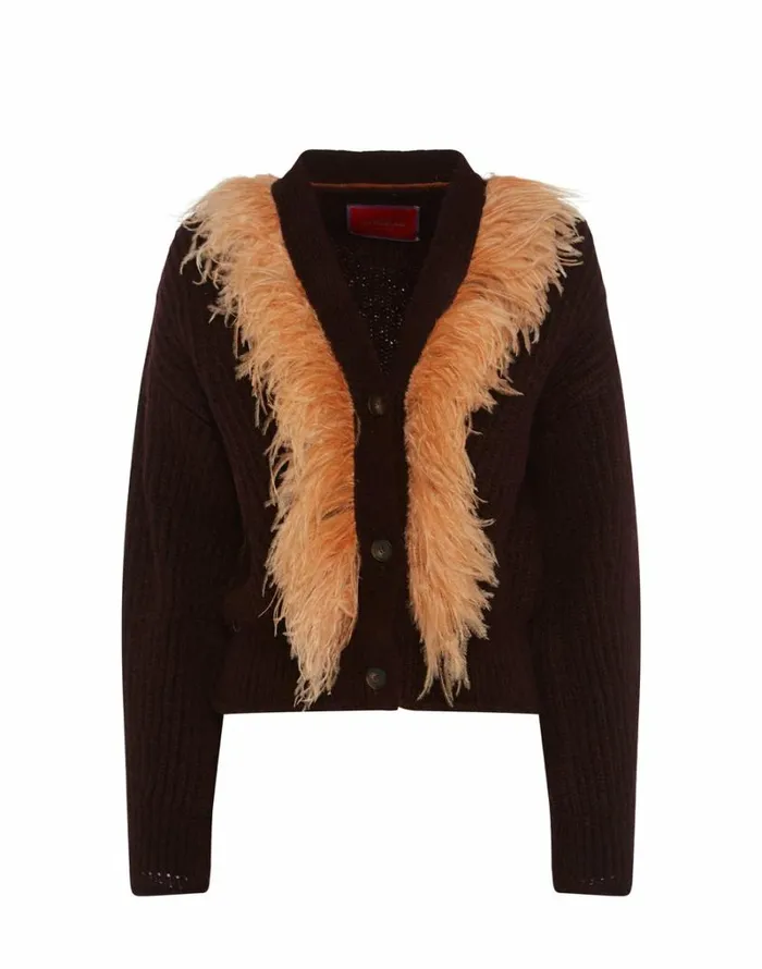 Ready To Wear Knitwear La Double J High Kick Cardigan Bordeaux