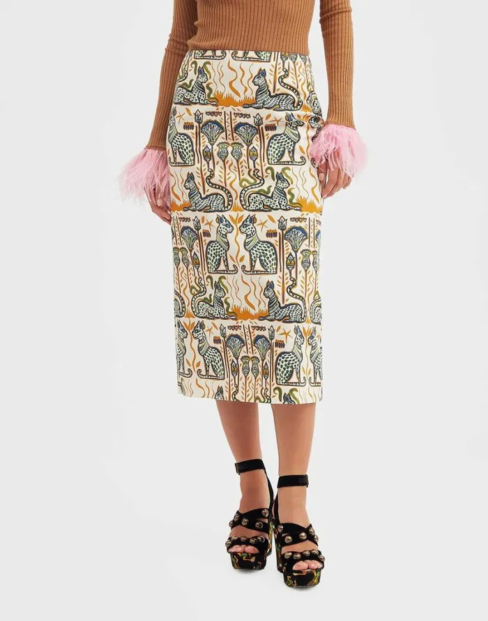 Ready To Wear Skirts La Double J Pencil Skirt Bast Ivory