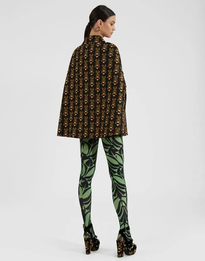 Ready To Wear Small Accessories La Double J Printed Tights Papyrus Green Ready To Wear Small Accessories La Double J Printed Tights Papyrus Green