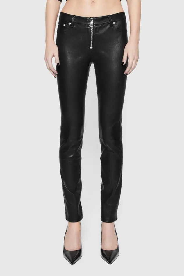 Rebecca Minkoff Bottoms Ziggy Leather Pant True Black 8211 Clothing Rebecca Minkoff Bottoms Ziggy Leather Pant True Black 8211 Clothing