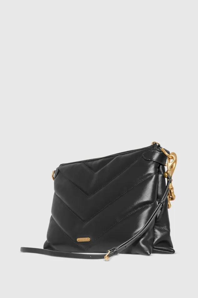 Rebecca Minkoff Crossbody Bags Edie Maxi Crossbody Blackantique Brass 8211 Handbags