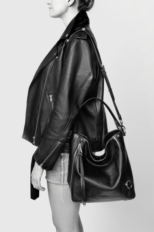 Rebecca Minkoff Shoulder Bags MAB Hobo Blackcognacblack Shellac 8211 Handbags Rebecca Minkoff Shoulder Bags MAB Hobo Blackcognacblack Shellac 8211 Handbags