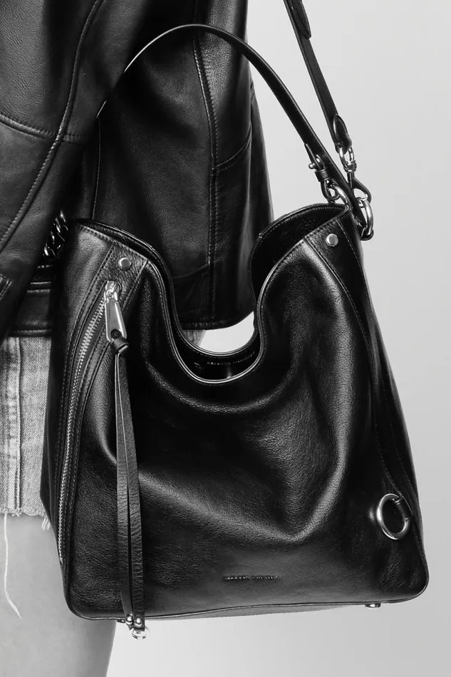 Rebecca Minkoff Shoulder Bags MAB Hobo Blackcognacblack Shellac 8211 Handbags Rebecca Minkoff Shoulder Bags MAB Hobo Blackcognacblack Shellac 8211 Handbags