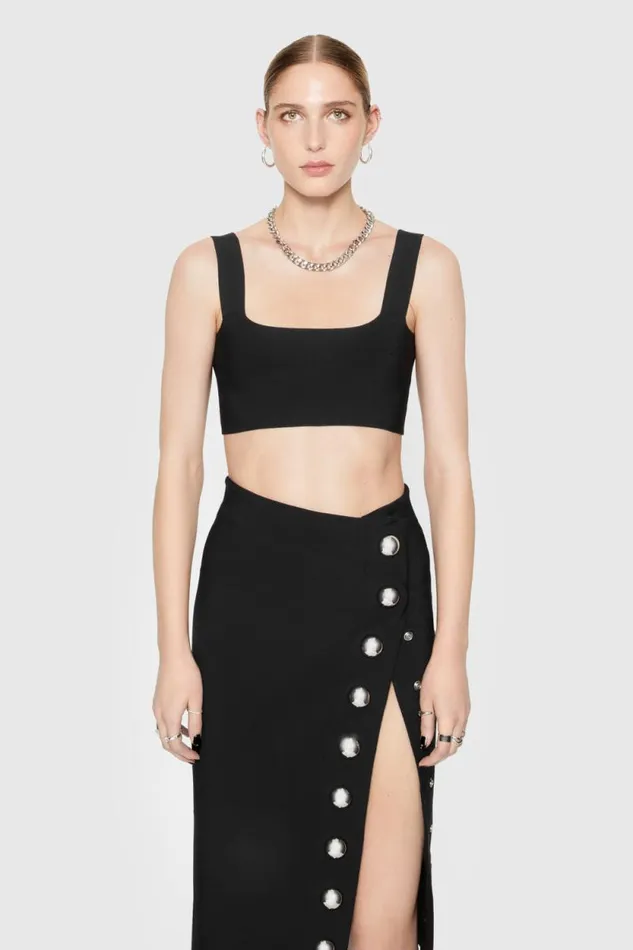 Rebecca Minkoff Tops Bonnie Crop Top True Black 8211 Clothing