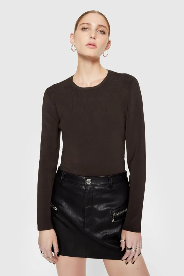 Rebecca Minkoff Tops Bonnie Long Sleeve Black Coffee 8211 Clothing Rebecca Minkoff Tops Bonnie Long Sleeve Black Coffee 8211 Clothing
