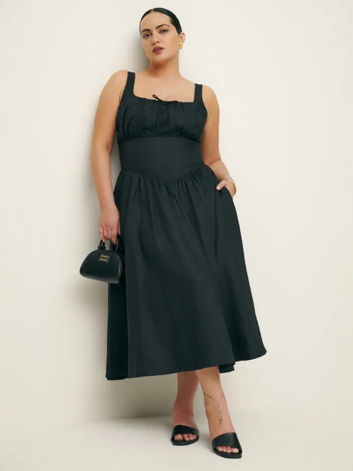 Reformation Dresses Balia Linen Dress Es Black 8211 Women Reformation Dresses Balia Linen Dress Es Black 8211 Women