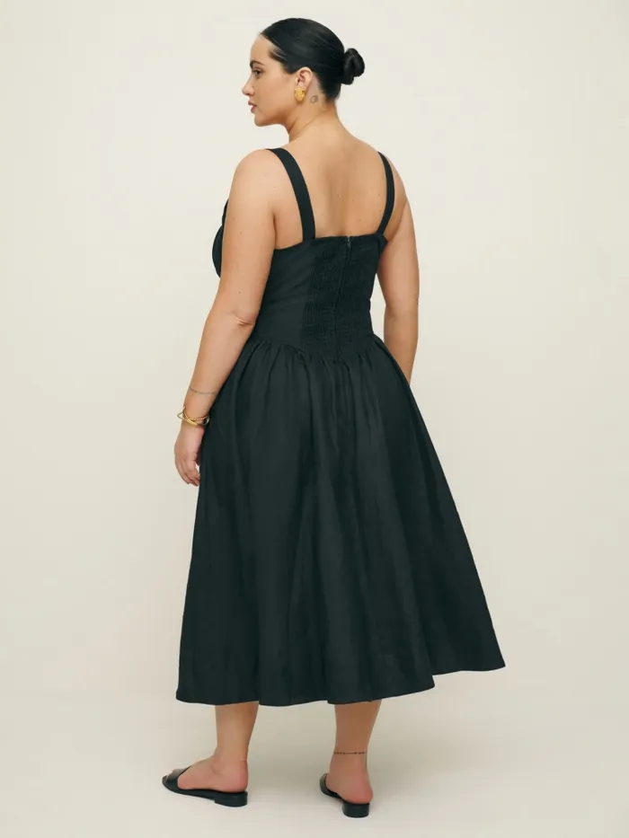 Reformation Dresses Balia Linen Dress Es Black 8211 Women Reformation Dresses Balia Linen Dress Es Black 8211 Women