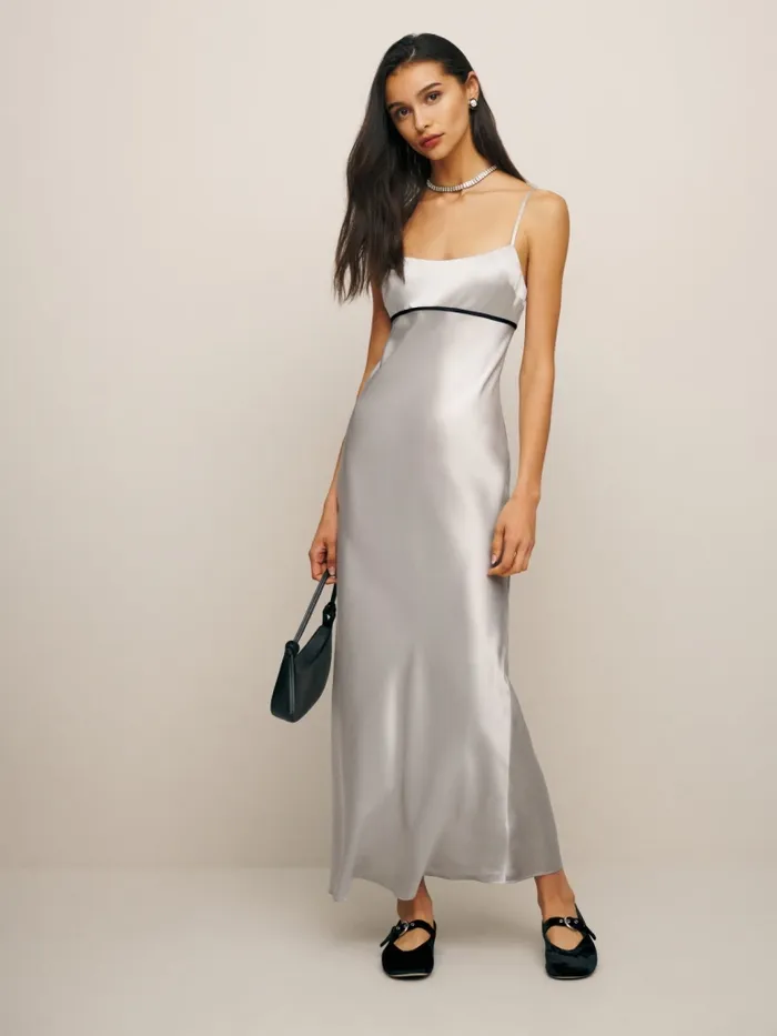 Reformation Dresses Kailyn Silk Dress Moonlight 8211 Women Reformation Dresses Kailyn Silk Dress Moonlight 8211 Women