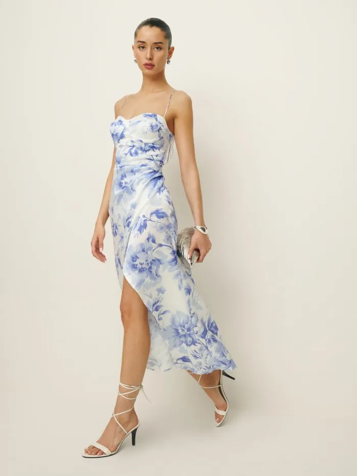 Reformation Dresses Petites Marguerite Silk Dress Meringue 8211 Women Reformation Dresses Petites Marguerite Silk Dress Meringue 8211 Women