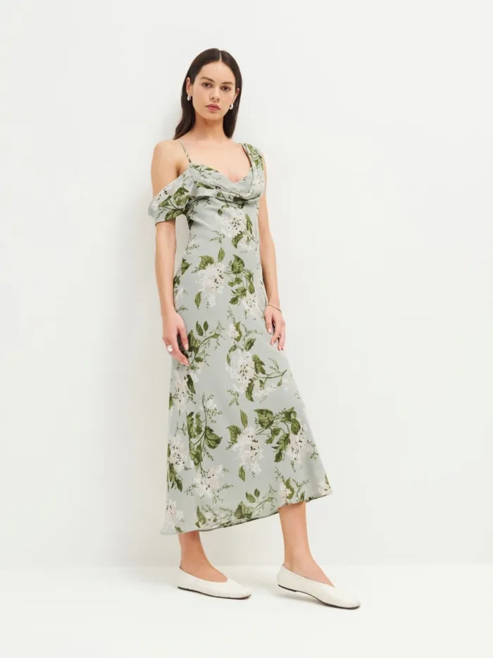 Reformation Dresses Petites Reya Dress Tea Garden 8211 Women Reformation Dresses Petites Reya Dress Tea Garden 8211 Women