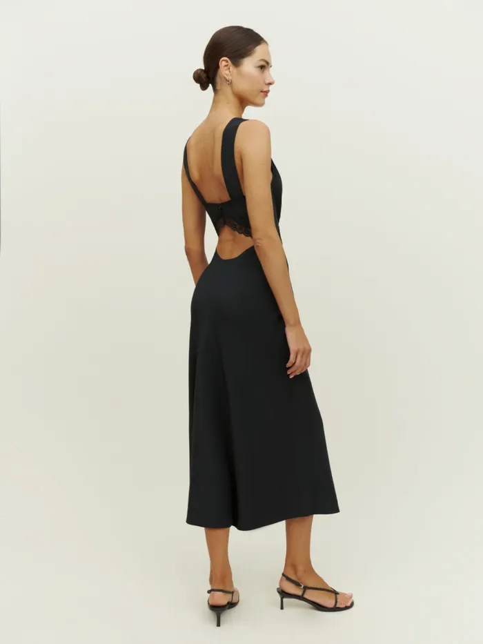 Reformation Dresses Provence Silk Dress Black 8211 Women Reformation Dresses Provence Silk Dress Black 8211 Women