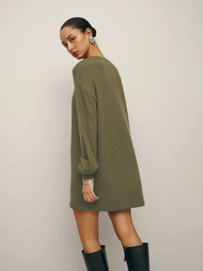 Reformation Dresses Radlee Knit Dress Dark Olive 8211 Women Reformation Dresses Radlee Knit Dress Dark Olive 8211 Women
