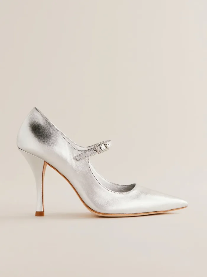 Reformation Heels Polly Mary Jane Pump Silver 8211 Women Reformation Heels Polly Mary Jane Pump Silver 8211 Women