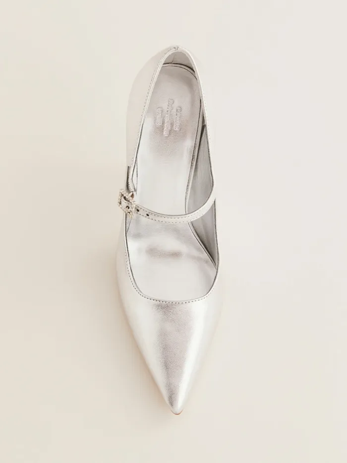 Reformation Heels Polly Mary Jane Pump Silver 8211 Women Reformation Heels Polly Mary Jane Pump Silver 8211 Women