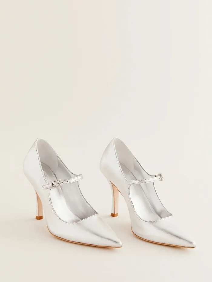 Reformation Heels Polly Mary Jane Pump Silver 8211 Women Reformation Heels Polly Mary Jane Pump Silver 8211 Women