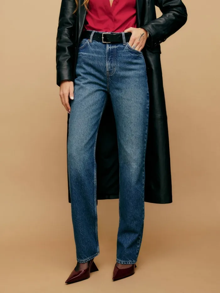 Reformation Jeans Abby High Rise Straight Jeans Lanier 8211 Women