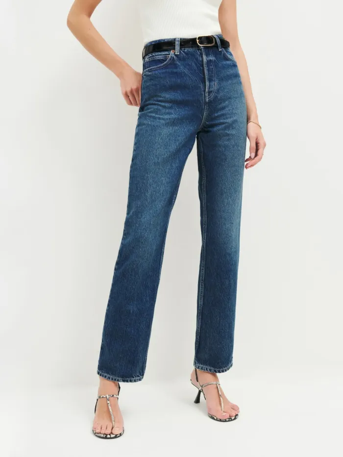 Reformation Jeans Cynthia High Rise Straight Jeans Lanier 8211 Women