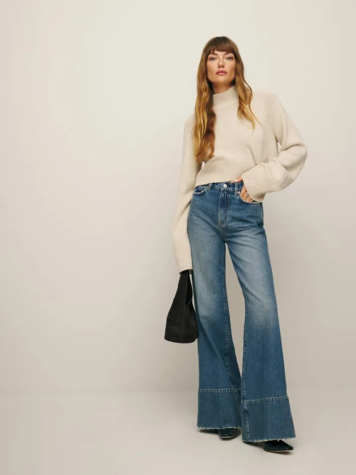 Reformation Jeans Penney High Rise Relaxed Flare Jeans Ledro 8211 Women