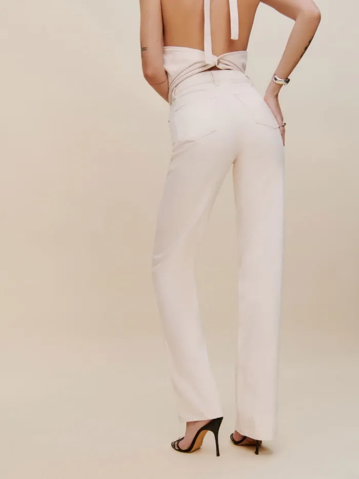 Reformation Jeans Wilder High Rise Wide Leg Cropped Jeans Fior Di Latte 8211 Women Reformation Jeans Wilder High Rise Wide Leg Cropped Jeans Fior Di Latte 8211 Women