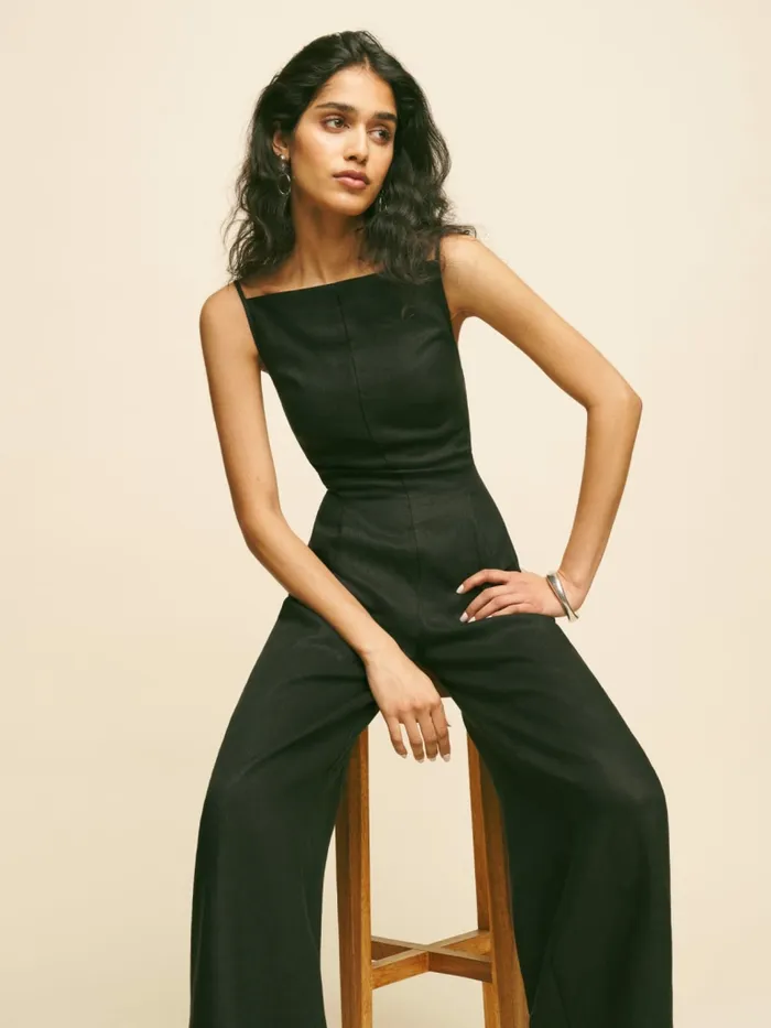 Reformation Jumpsuits Petites Ciara Linen Jumpsuit Black 8211 Women Reformation Jumpsuits Petites Ciara Linen Jumpsuit Black 8211 Women