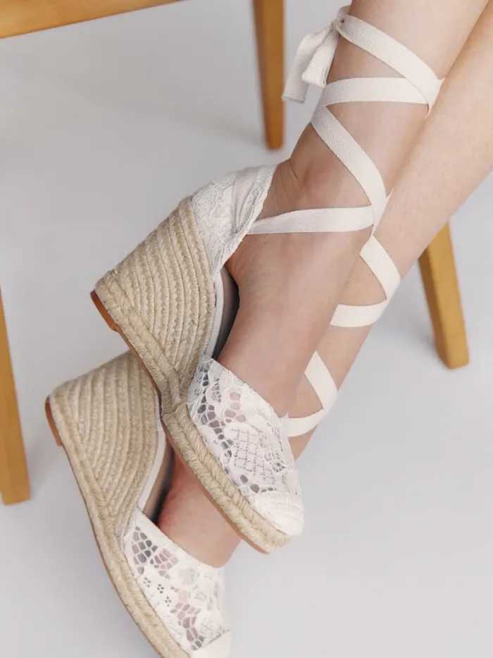 Reformation Occasion Shoes Camilla Lace Up Wedge Espadrille White Lace 8211 Women Reformation Occasion Shoes Camilla Lace Up Wedge Espadrille White Lace 8211 Women