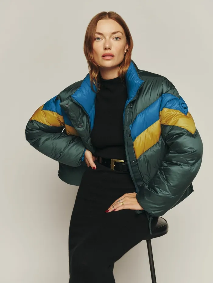 Reformation Outerwear Canada Goose X Reformation Mila Puffer Seaweed Multipeacock 8211 Women Reformation Outerwear Canada Goose X Reformation Mila Puffer Seaweed Multipeacock 8211 Women