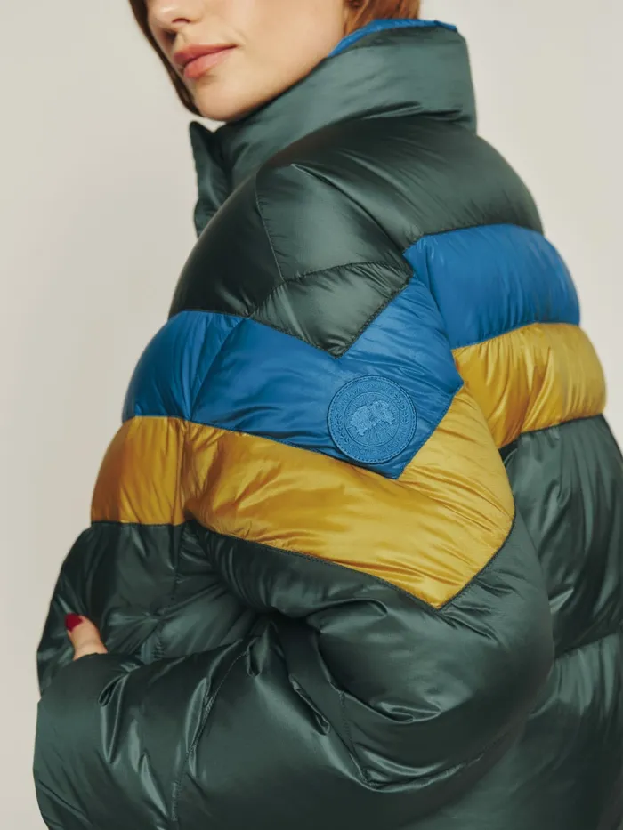 Reformation Outerwear Canada Goose X Reformation Mila Puffer Seaweed Multipeacock 8211 Women Reformation Outerwear Canada Goose X Reformation Mila Puffer Seaweed Multipeacock 8211 Women