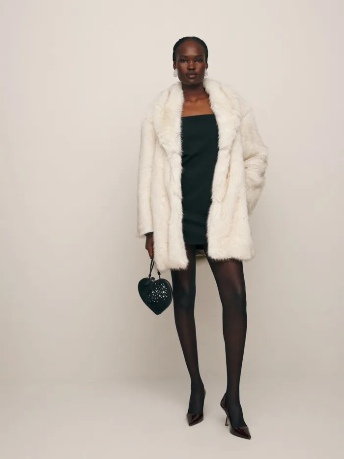 Reformation Outerwear Daya Oversized Coat Cream 8211 Women
